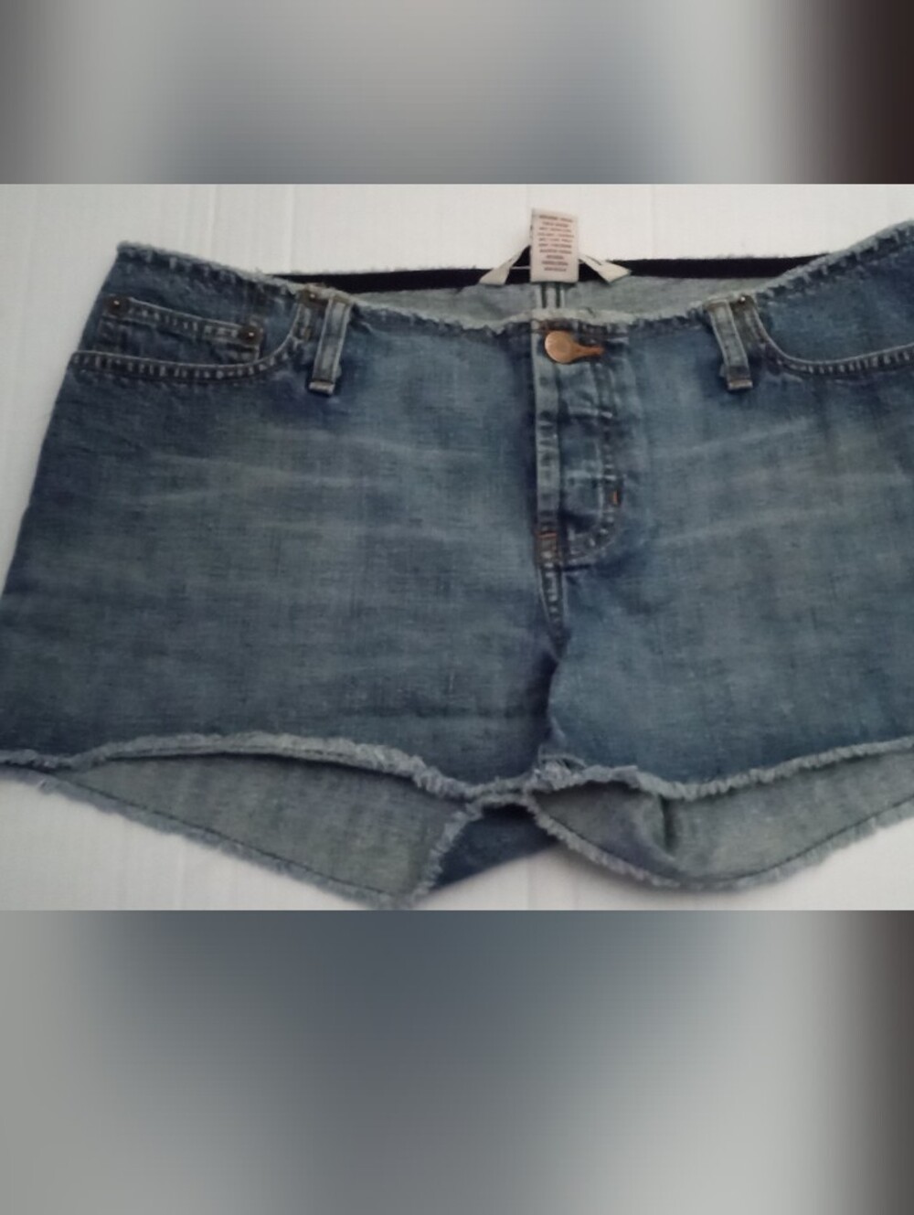 Abercrombie & Fitch Women's Blue Denim Cutoff Shorts Button Fly Size 4